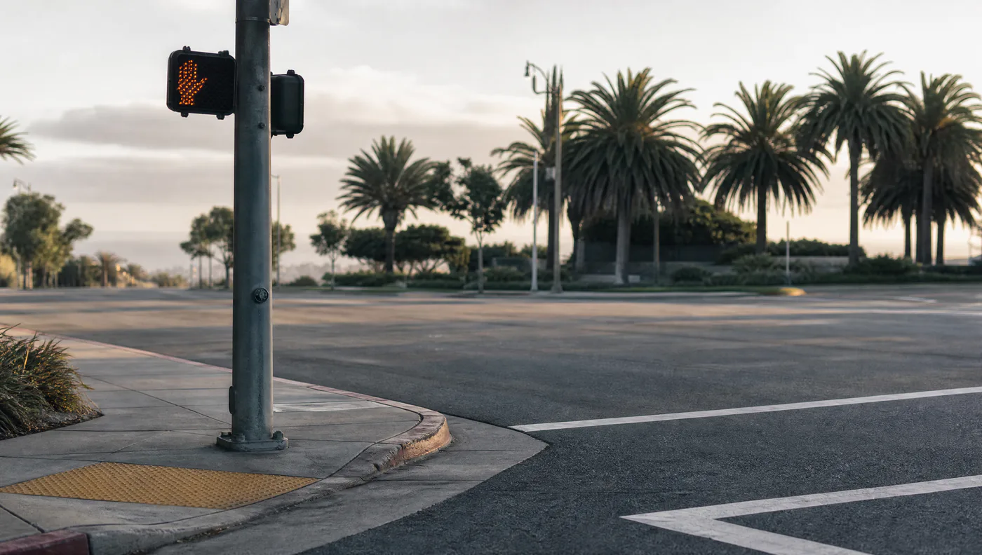 A crossing where somebody was hit