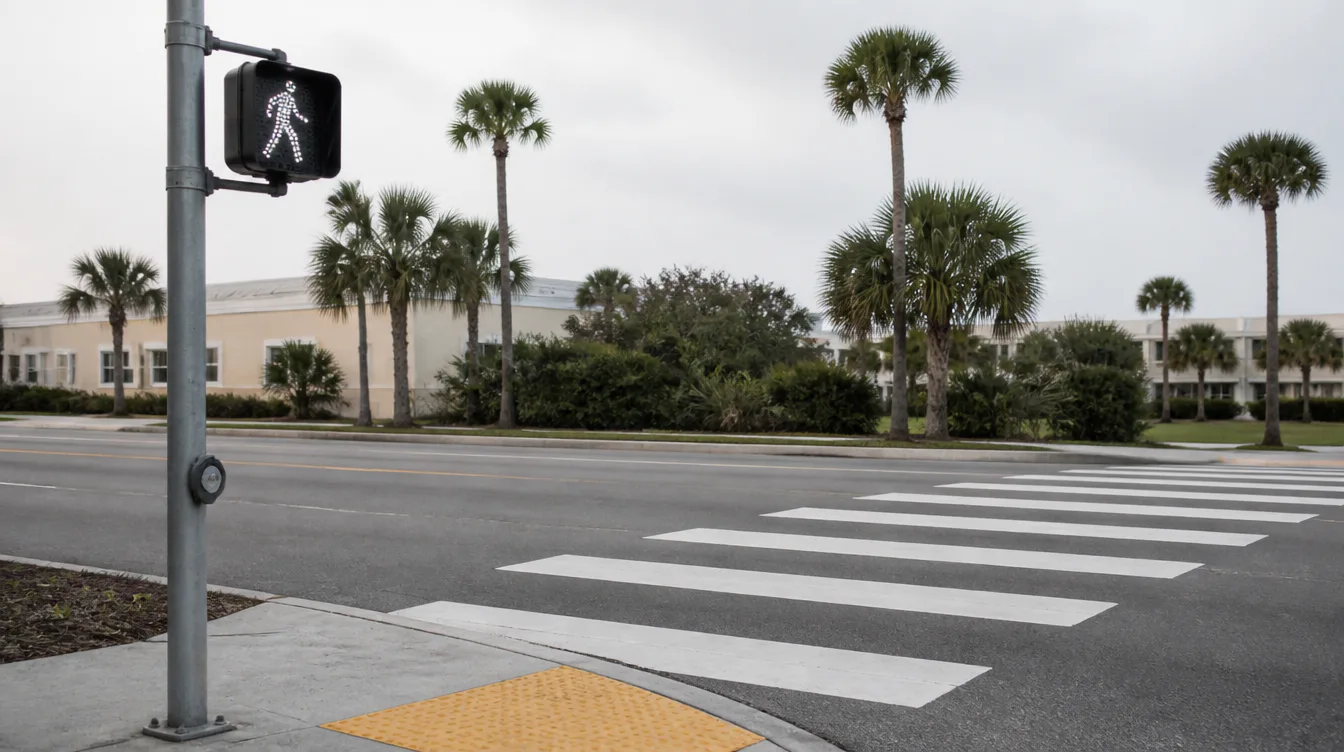 A crossing where somebody was hit